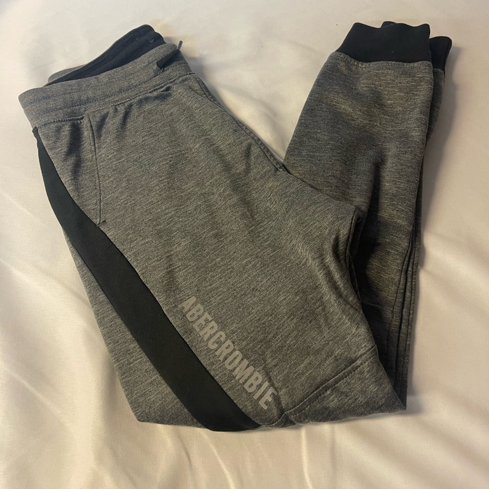 Abercrombie Kids Gray and Black Joggers